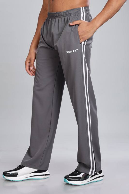 Retro Bootcut Trackpant - Grey
