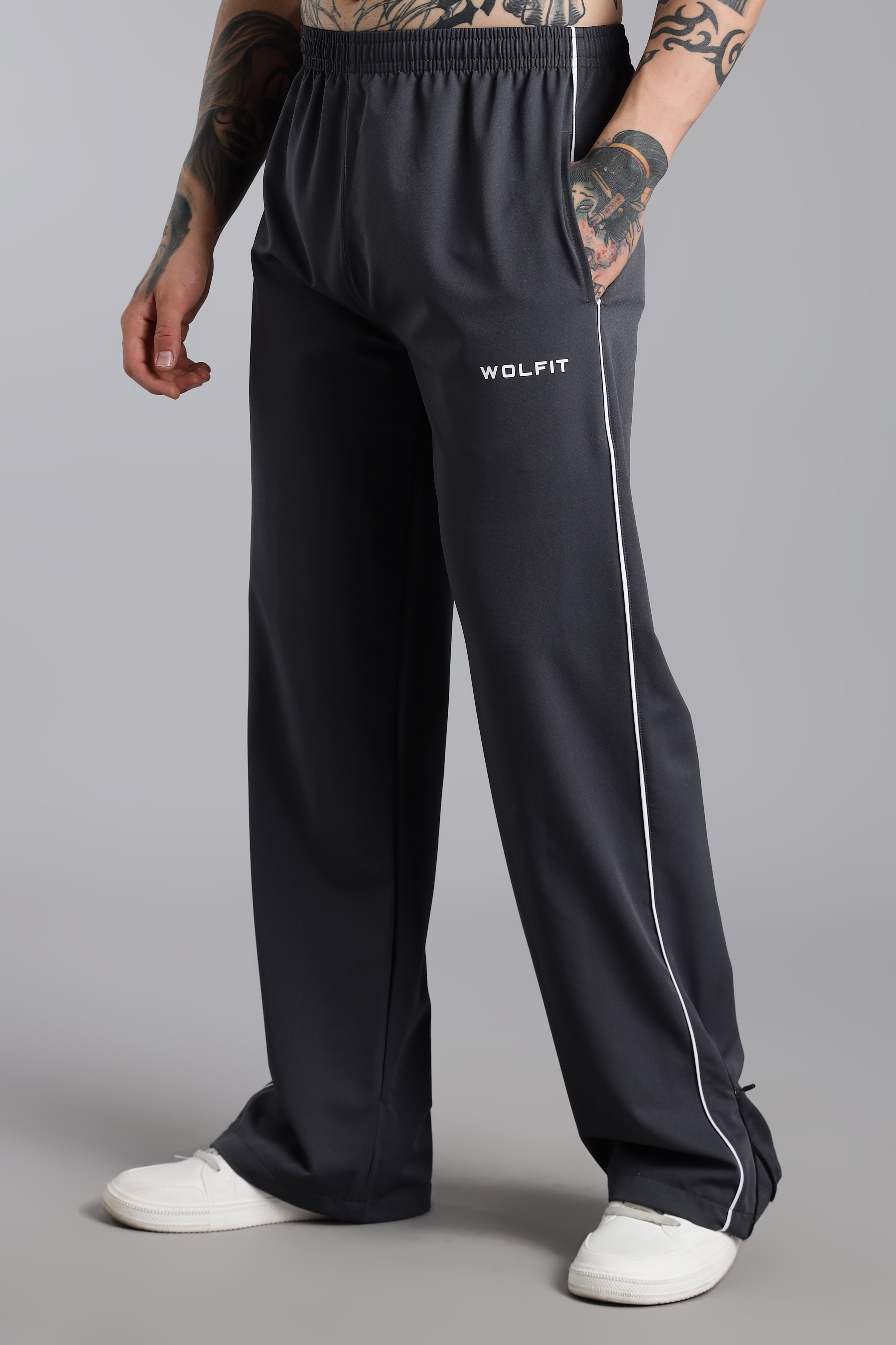 Classic Bootcut Trackpant Dark Grey - Main Image