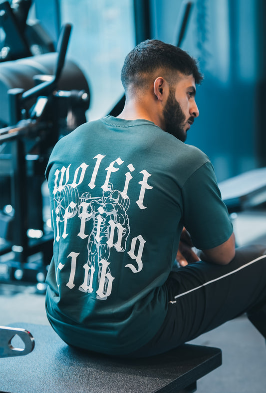 110 Lifting Club Oversize Tshirt - Bottle Green
