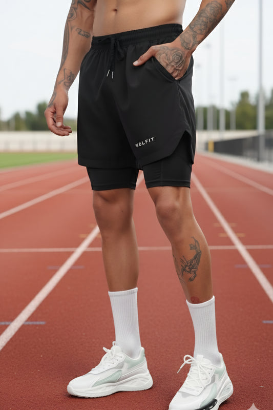 Limitless 2 in 1 6" shorts - Black