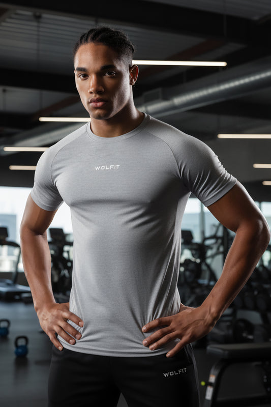 Vital Half Sleeve T-shirt - Light Grey