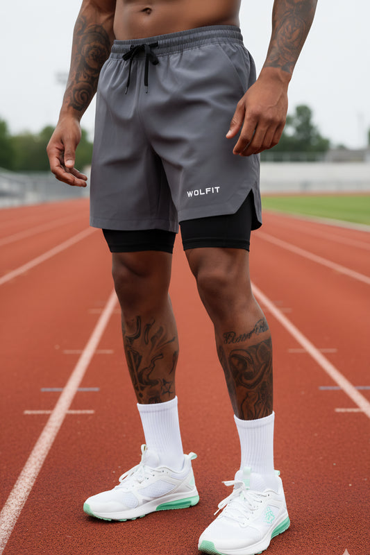 Limitless 2 in 1 6" shorts - Ash grey