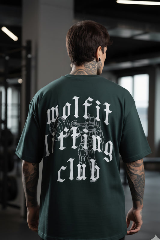 110 Lifting Club Oversize Tshirt - Olive Green