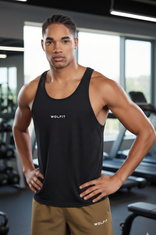 Wavy Jacquard Stringer - Black