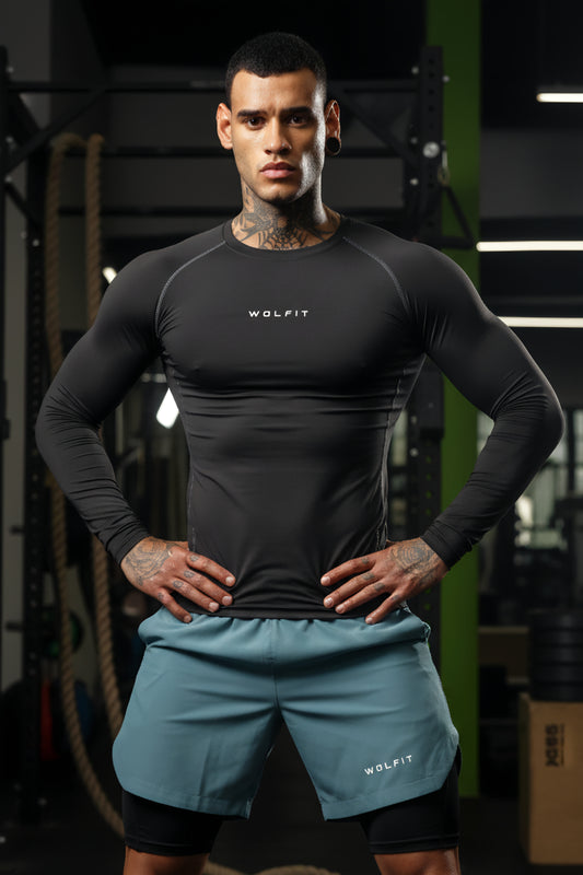 504 Evolve compression tshirt Full sleeve - Black