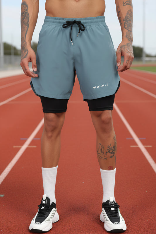 Limitless 2 in 1 6" shorts - Ice Blue
