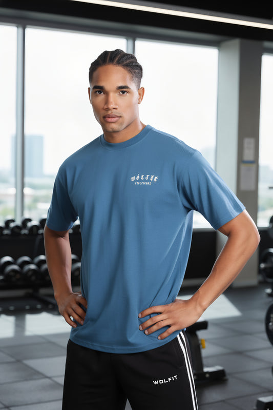 109 Alpha Drip Oversize Tshirt - Petrol Blue