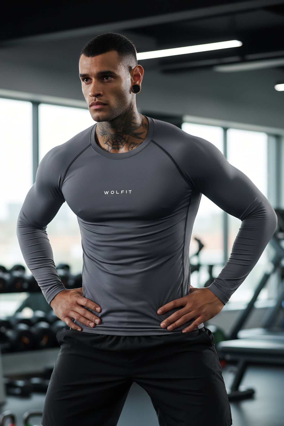 504 Evolve compression tshirt Full sleeve - Grey