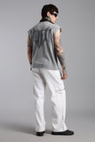 Revenge Cut Off Muscle Tee - Light Grey