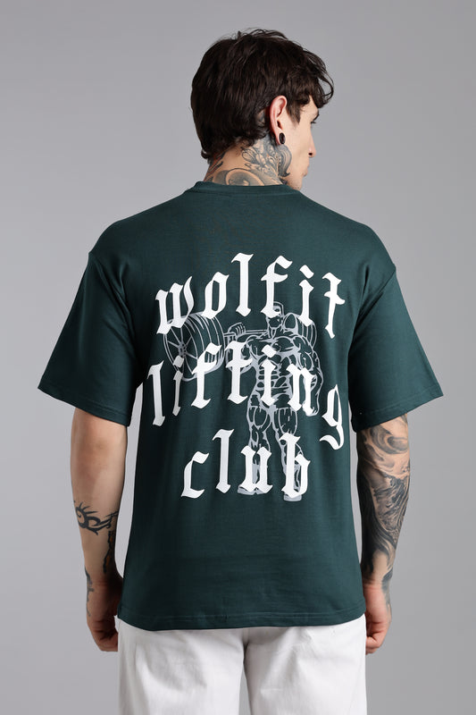110 Lifting Club Oversize Tshirt - Bottle Green