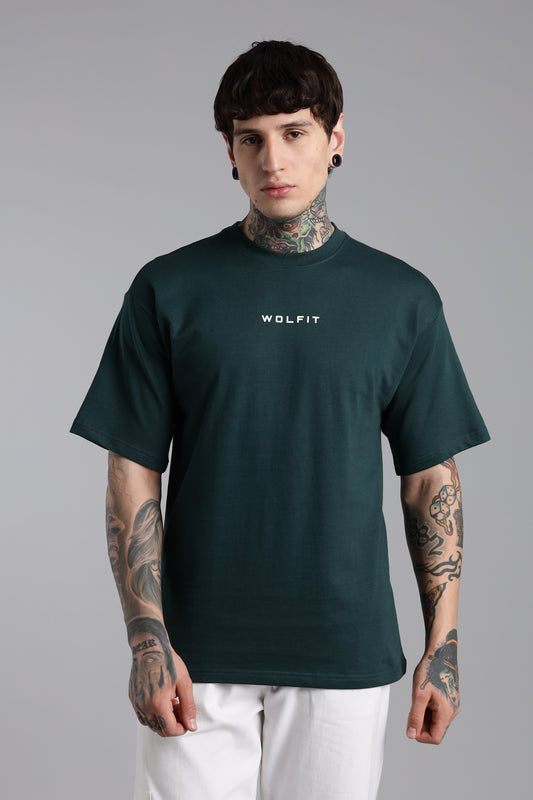 110 Lifting Club Oversize Tshirt - Bottle Green