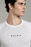 505 Active Compression Half Sleeves T shirt-White