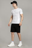 505 Active Compression Half Sleeves T shirt-White