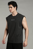 Wolfit No Mercy Cut Off Tshirt- Grey Melange