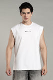 Wolfit No Mercy Cut Off Tshirt- White
