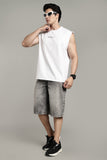 Wolfit No Mercy Cut Off Tshirt- White