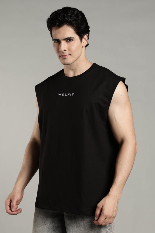 Wolfit No Mercy Cut Off Tshirt- Black