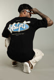 114 WOLFIT POP UP DROP OVERSIZE TSHIRT - LUNAR BLACK