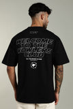 113 HOWLERS CLUB OVERSIZE GRAPHIC TSHIRT - CARBON BLACK