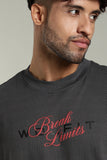 112 BREAK LIMITS OVERSIZE GRAPHIC TSHIRT - DARK GREY