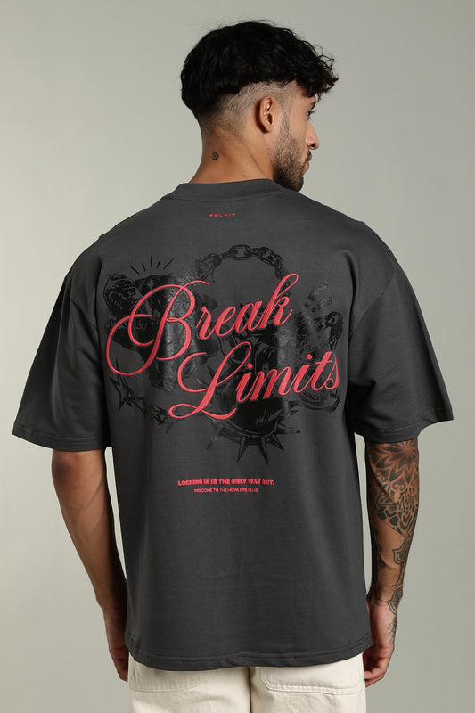 112 BREAK LIMITS OVERSIZE GRAPHIC TSHIRT - DARK GREY