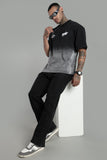 115 FADED WASH OVERSIZE TEE-BLACK