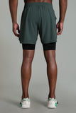 Limitless 2 in 1 6" shorts - Shadow Green