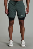 Limitless 2 in 1 6" shorts - Shadow Green