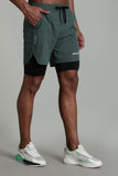Limitless 2 in 1 6" shorts - Shadow Green