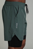 Limitless 2 in 1 6" shorts - Shadow Green