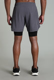 Limitless 2 in 1 6" shorts - Ash grey