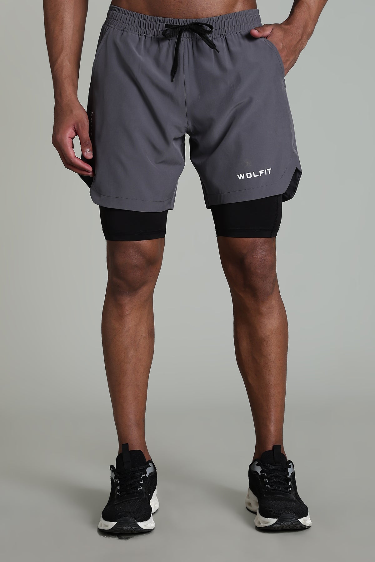 Limitless 2 in 1 6" shorts - Ash grey