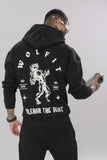 807 Wolf Man Oversize Hoodie - Black