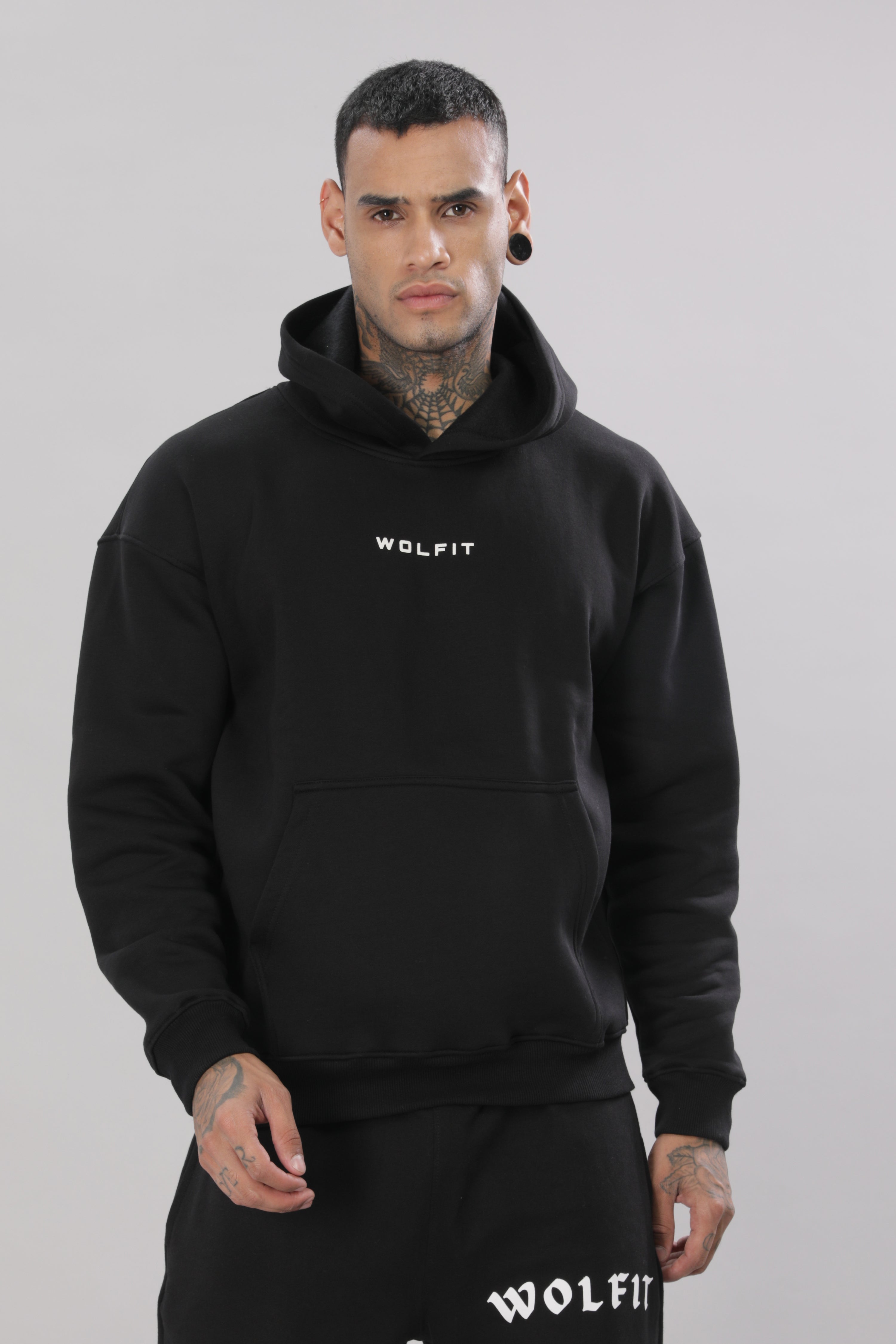 806 Dark Wolf Oversize Hoodie - Black