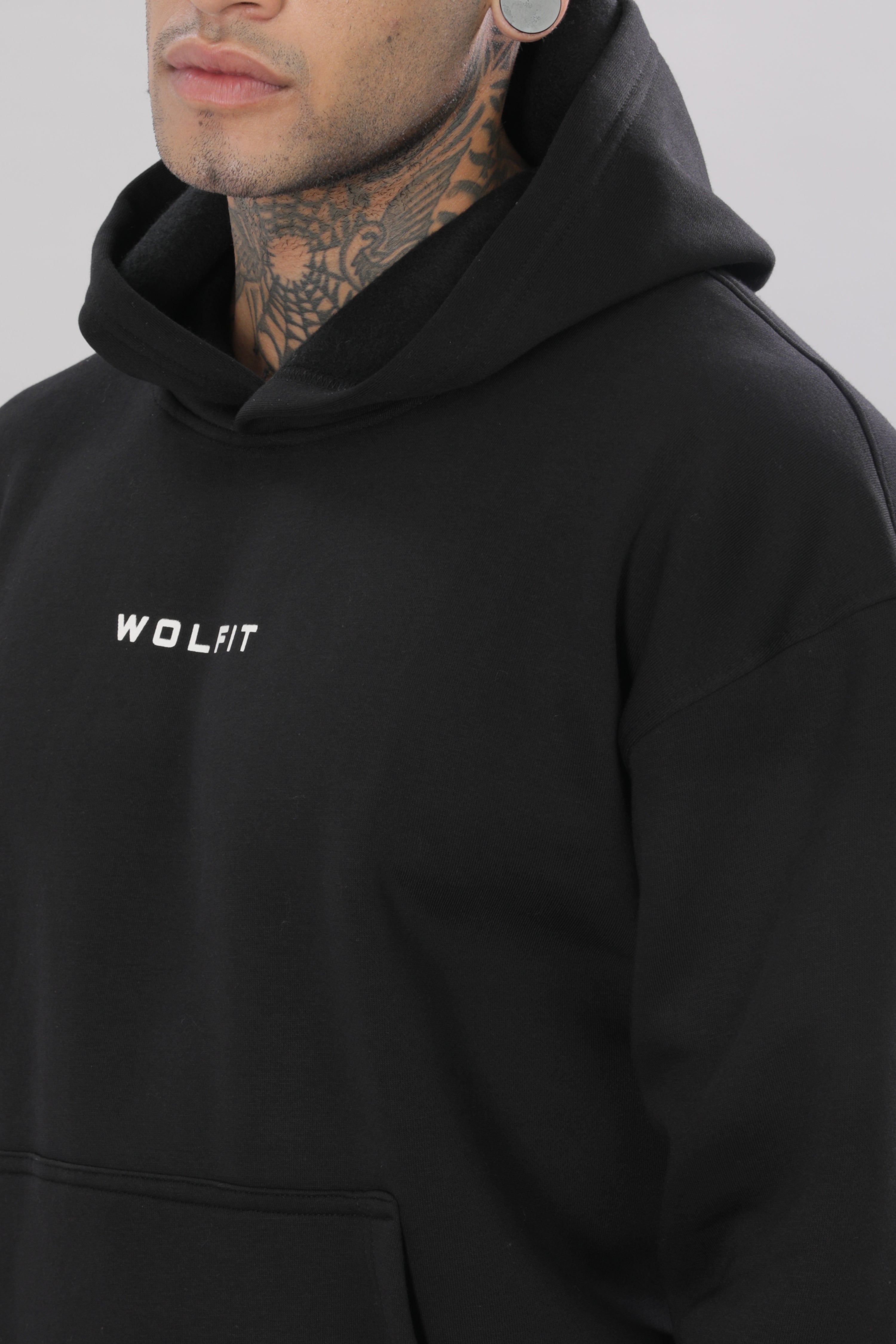 806 Dark Wolf Oversize Hoodie - Black