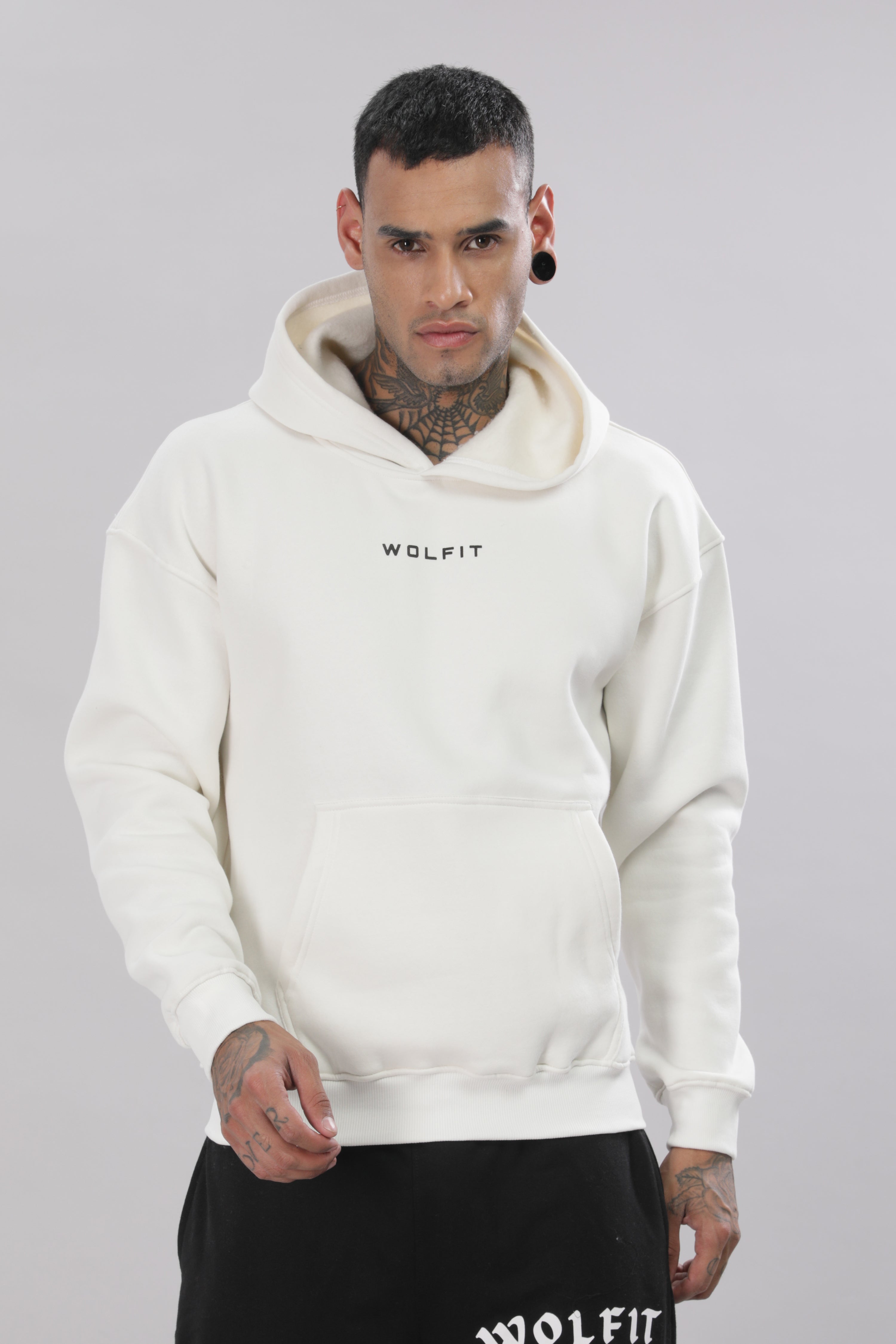 807 Wolf Man Oversize Hoodie - Off White