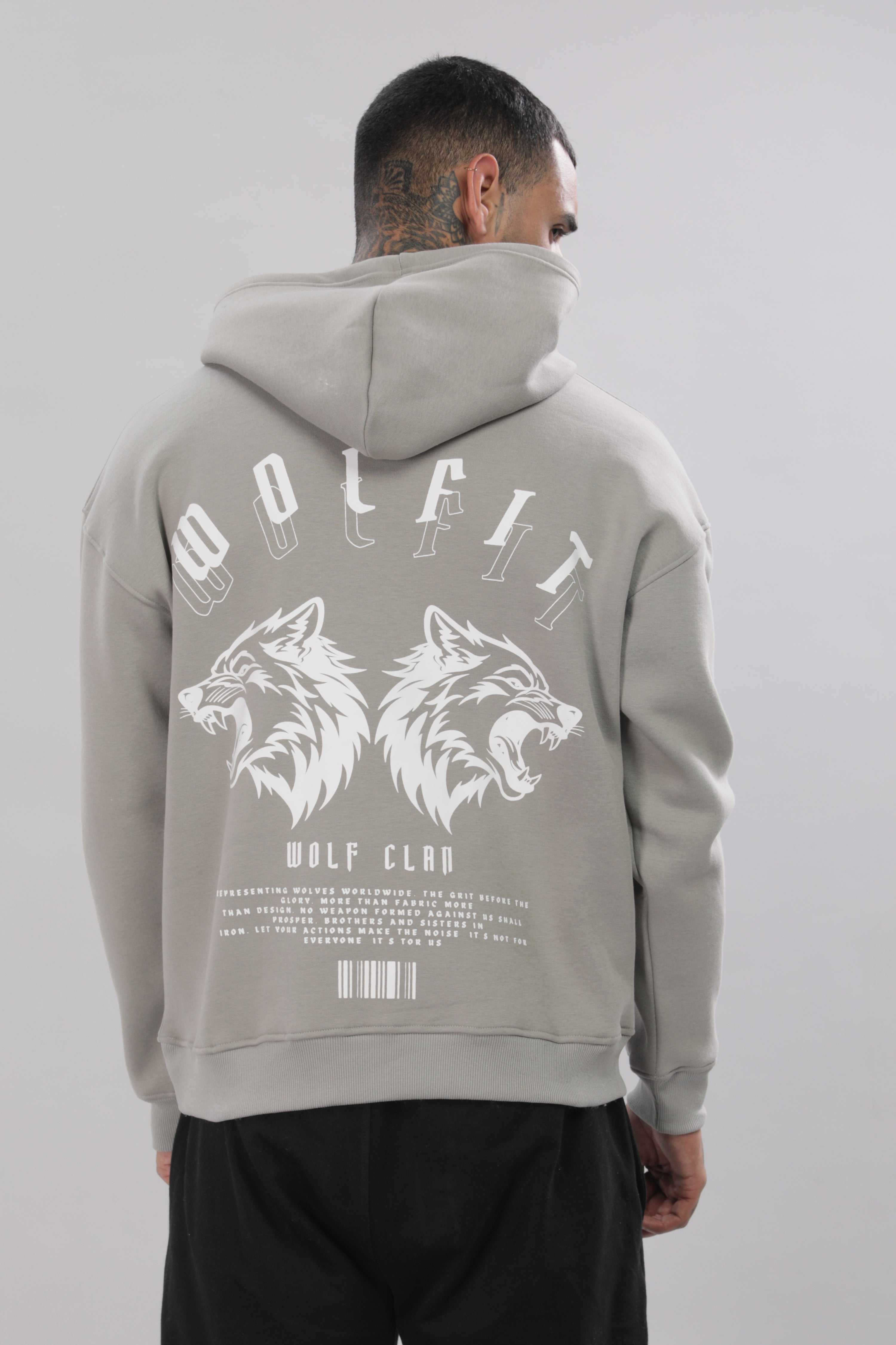 806 Dark Wolf Oversize Hoodie - Grey