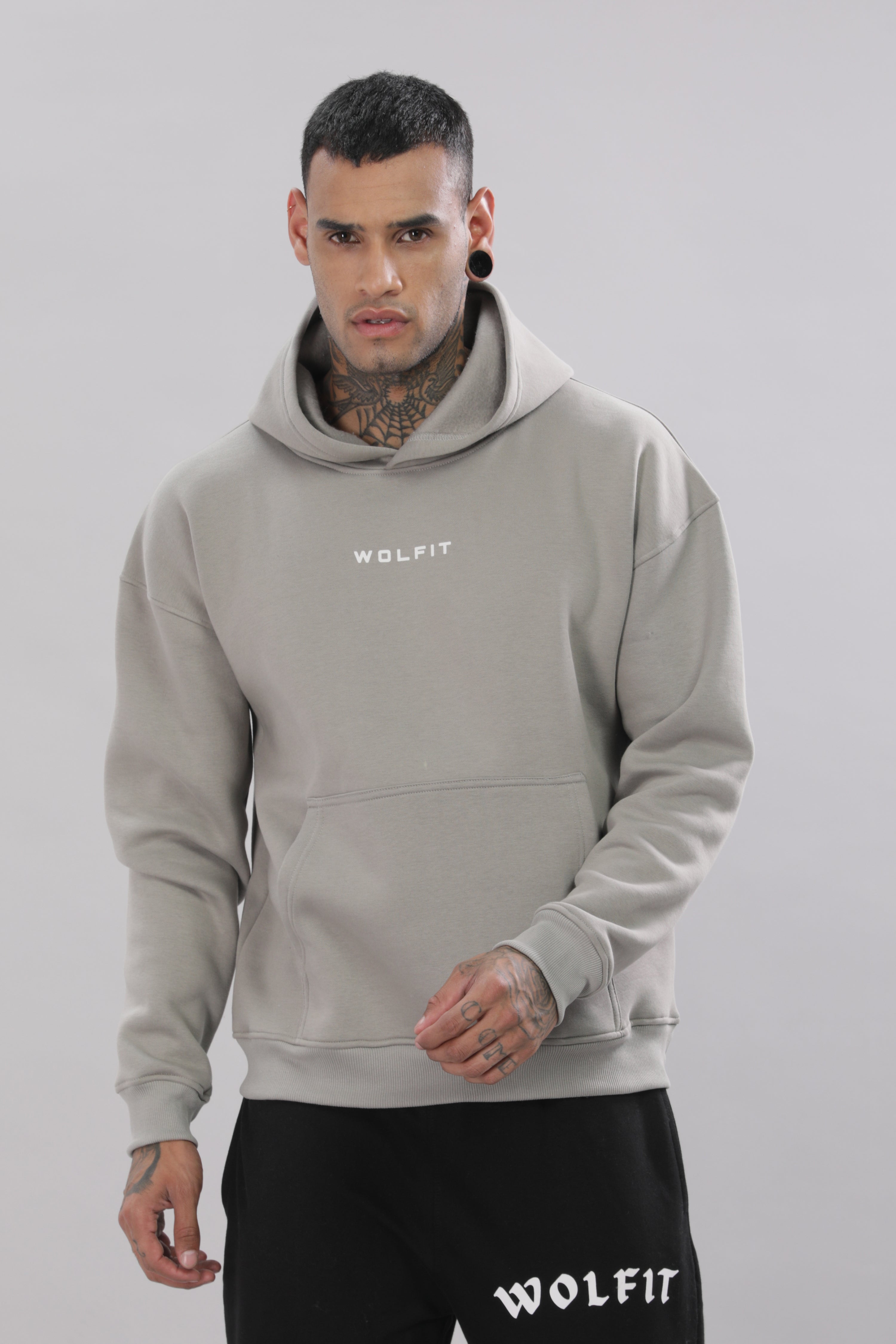 806 Dark Wolf Oversize Hoodie - Grey