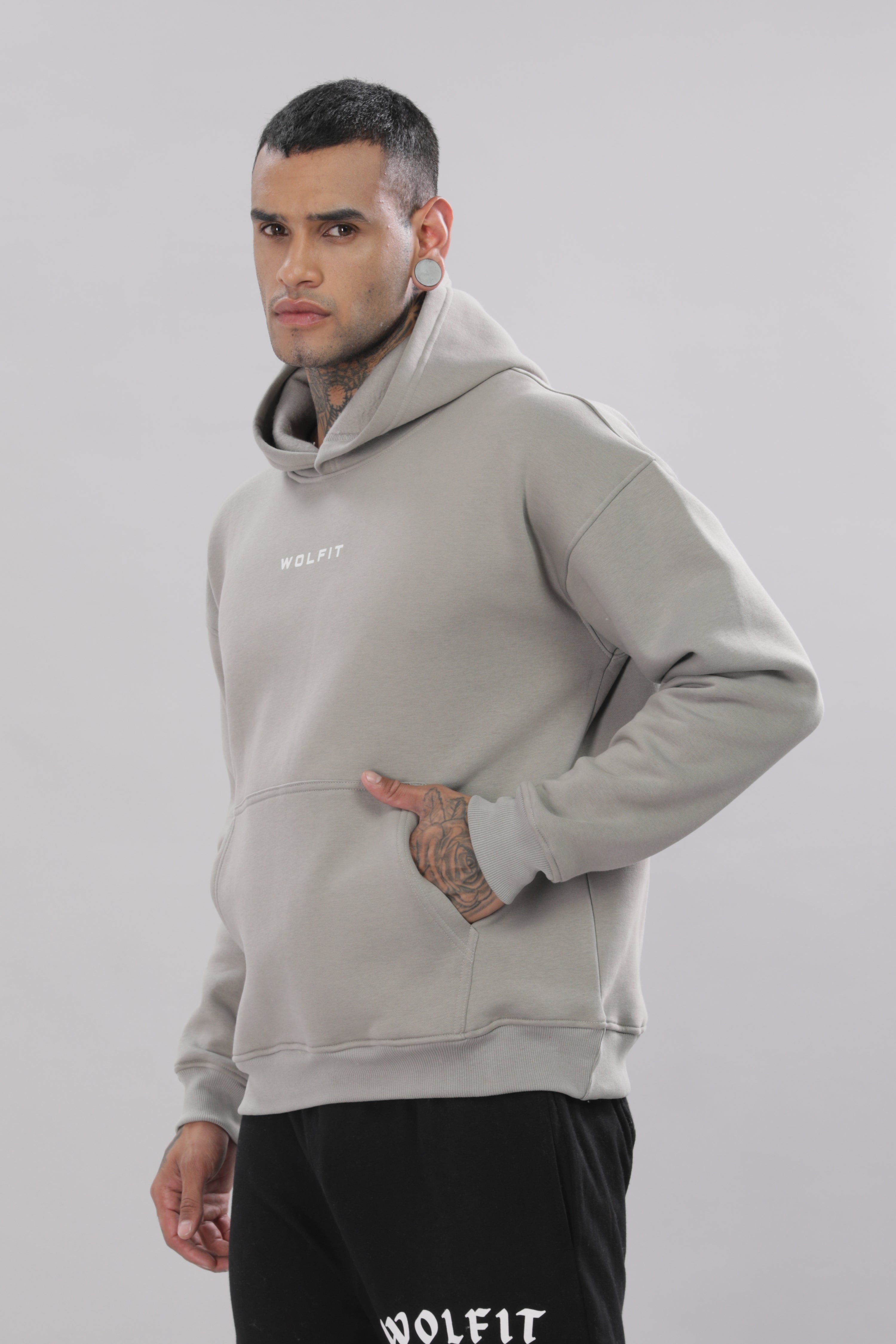 806 Dark Wolf Oversize Hoodie - Grey