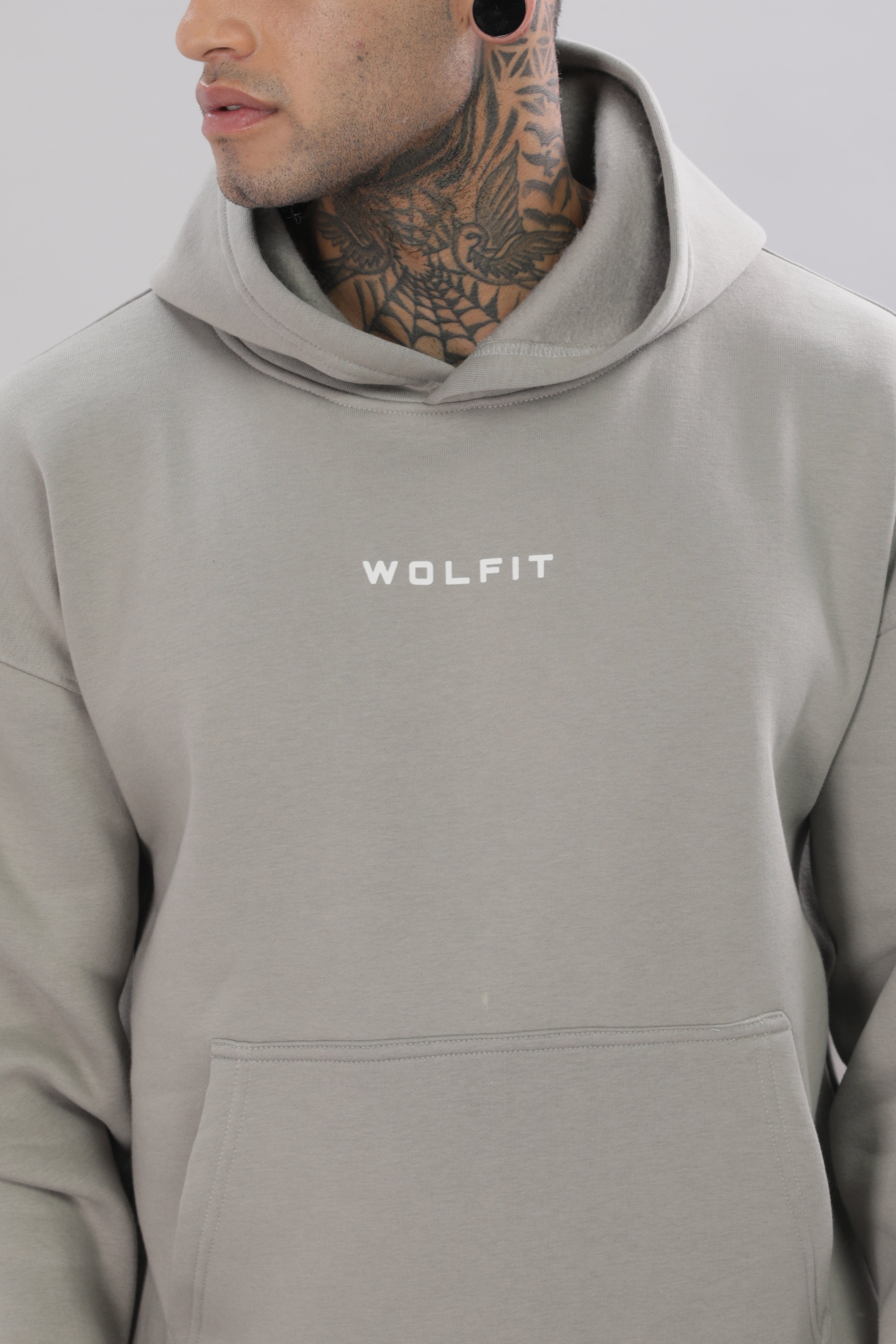 806 Dark Wolf Oversize Hoodie - Grey