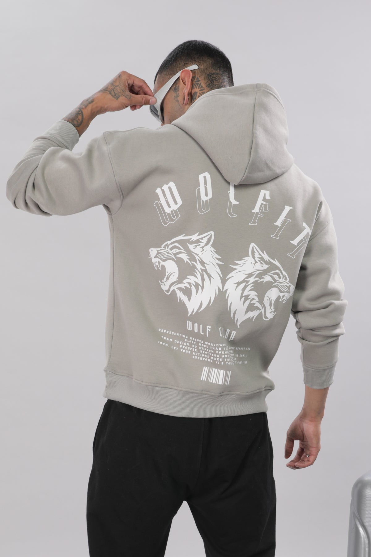 806 Dark Wolf Oversize Hoodie - Grey