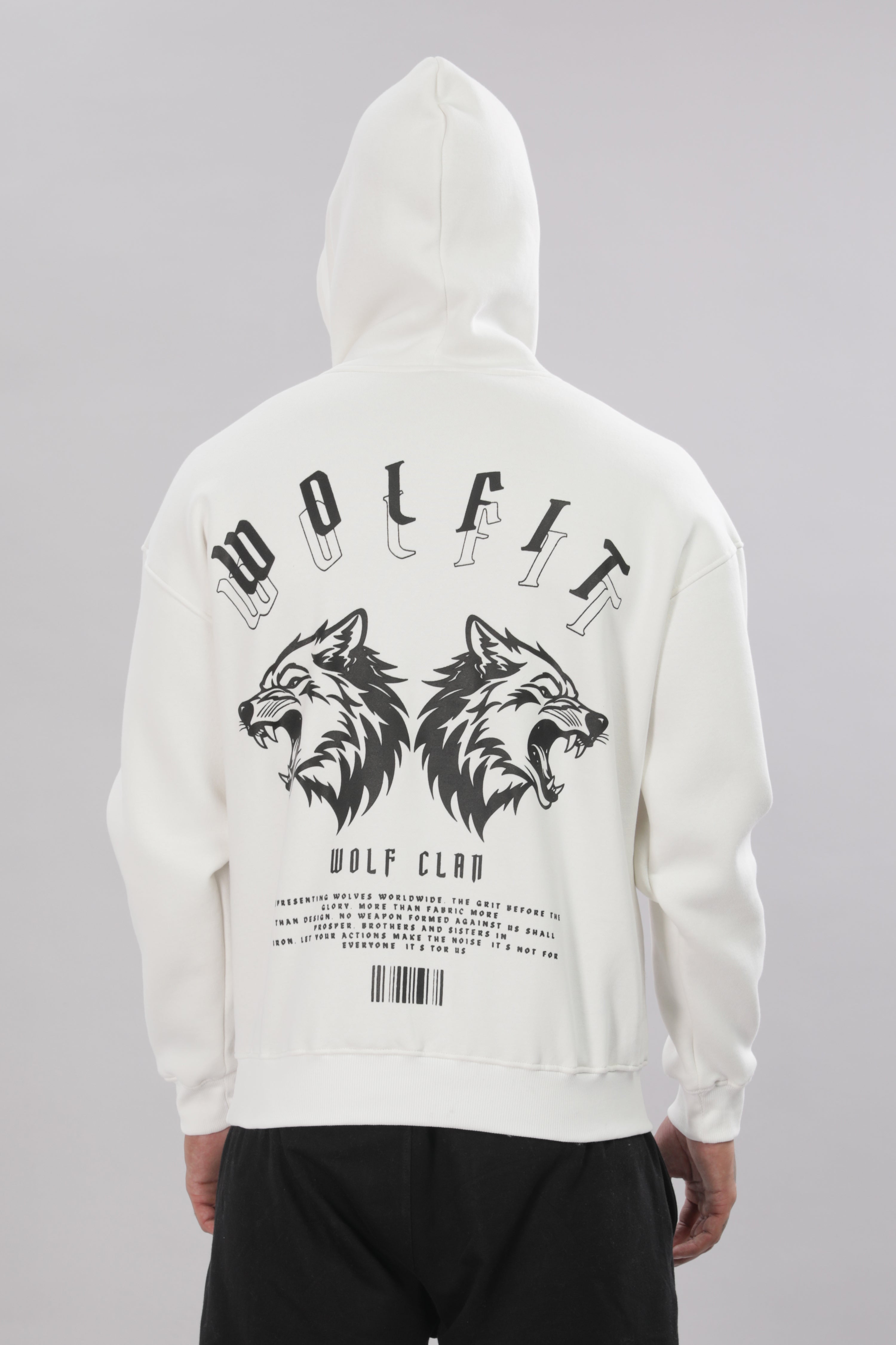 806 Dark Wolf Oversize Hoodie - Off White