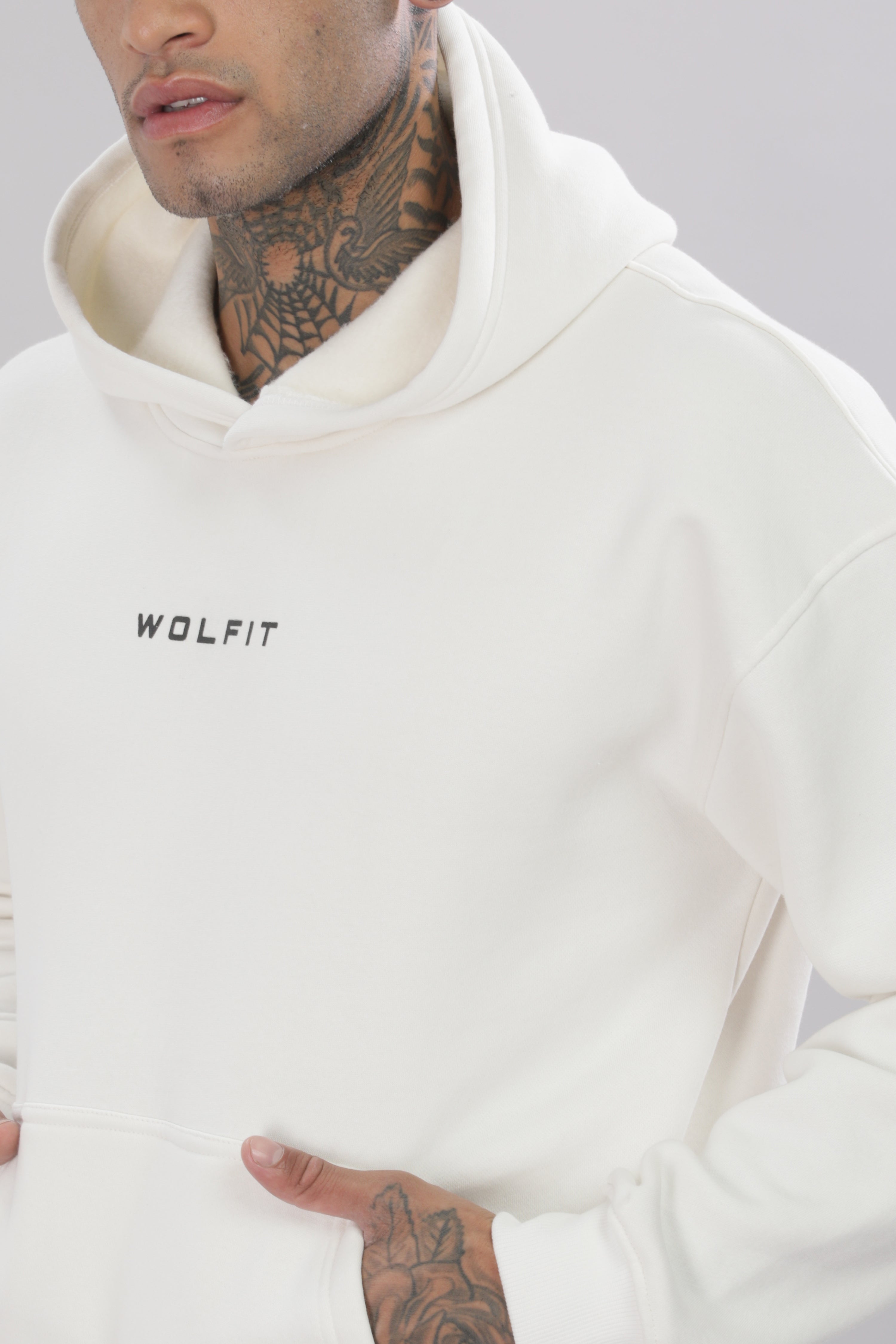 806 Dark Wolf Oversize Hoodie - Off White