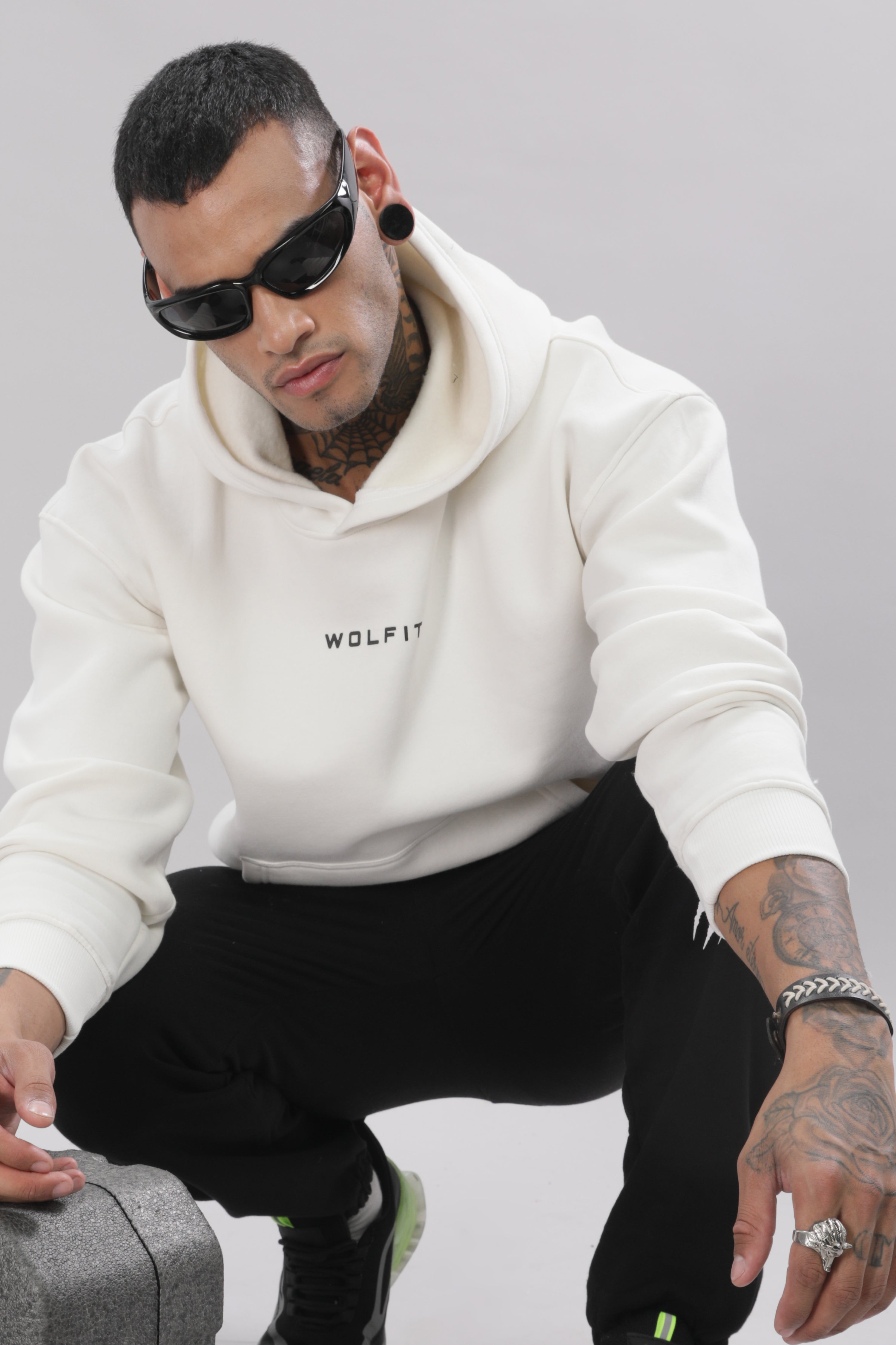 806 Dark Wolf Oversize Hoodie - Off White