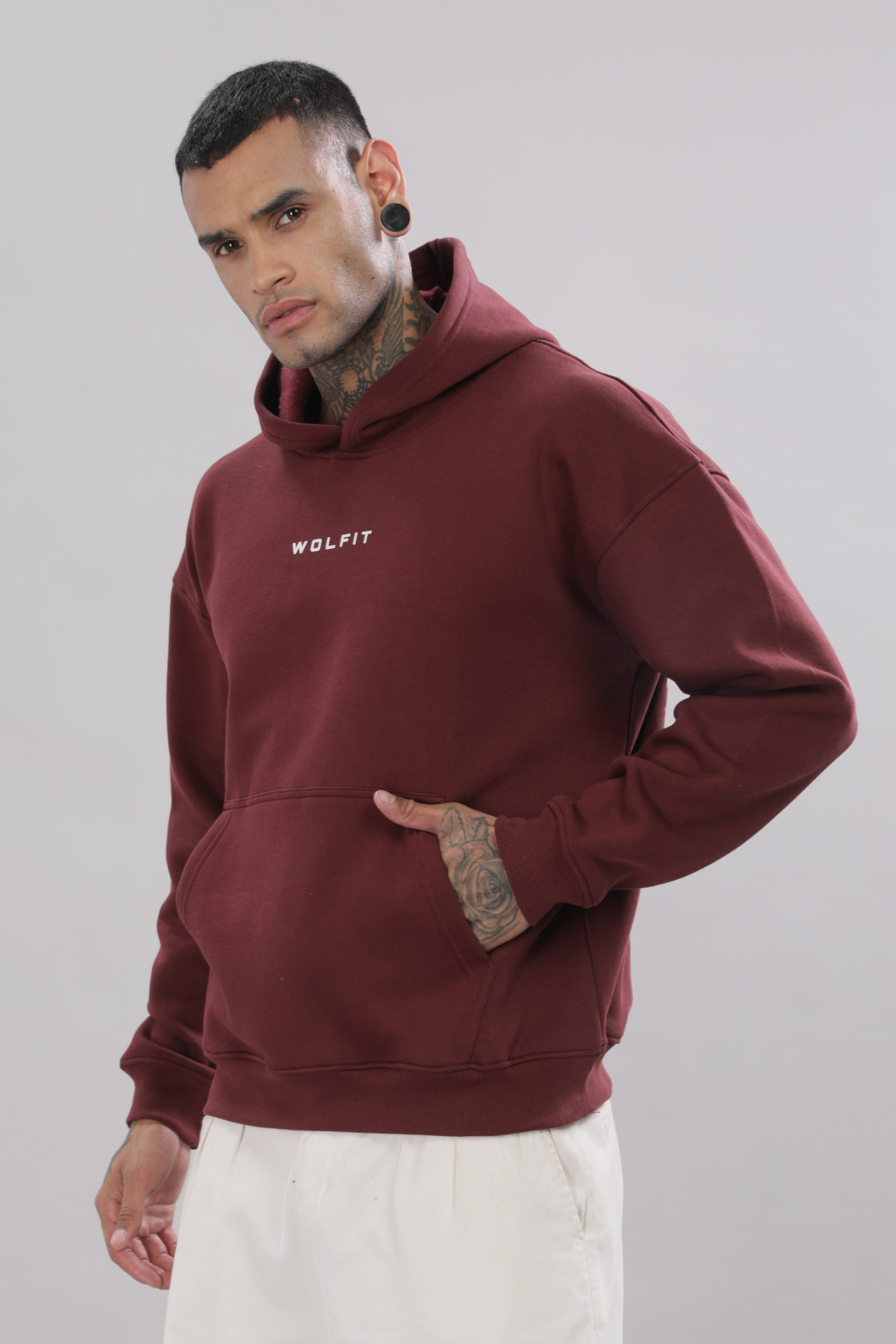 803 Claw Oversize Hoodie - Wine