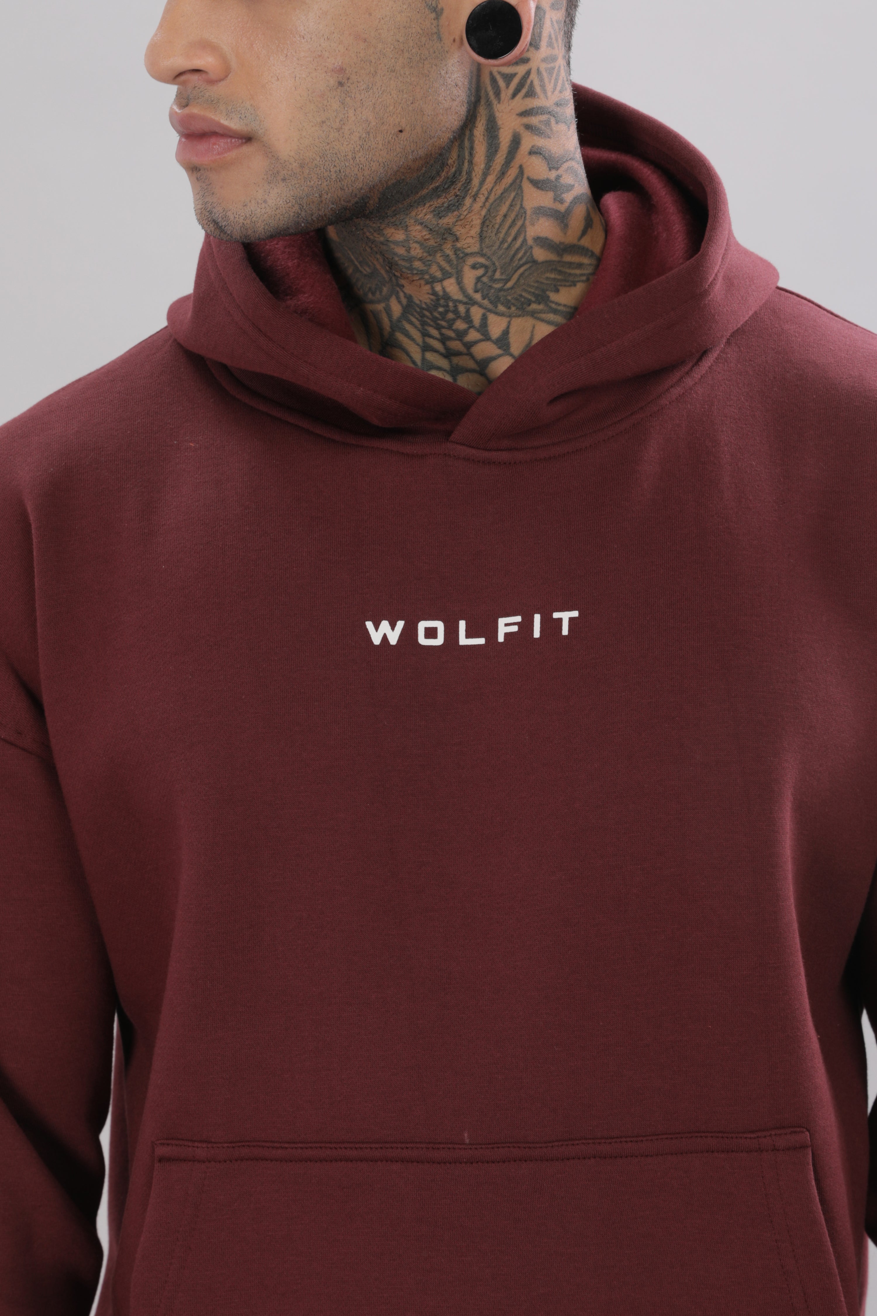 803 Claw Oversize Hoodie - Wine