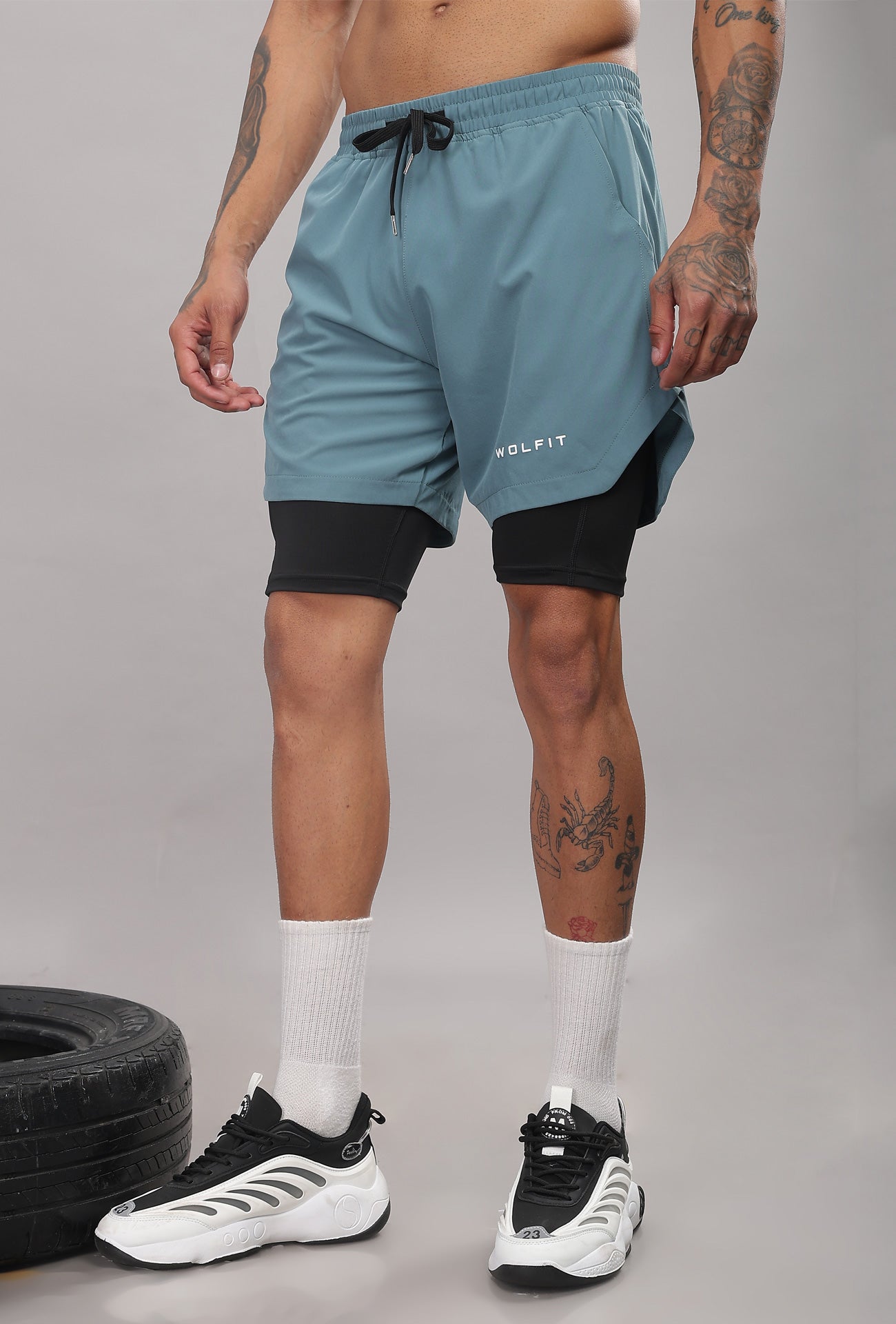 Limitless 2 in 1 6" shorts - Ice Blue