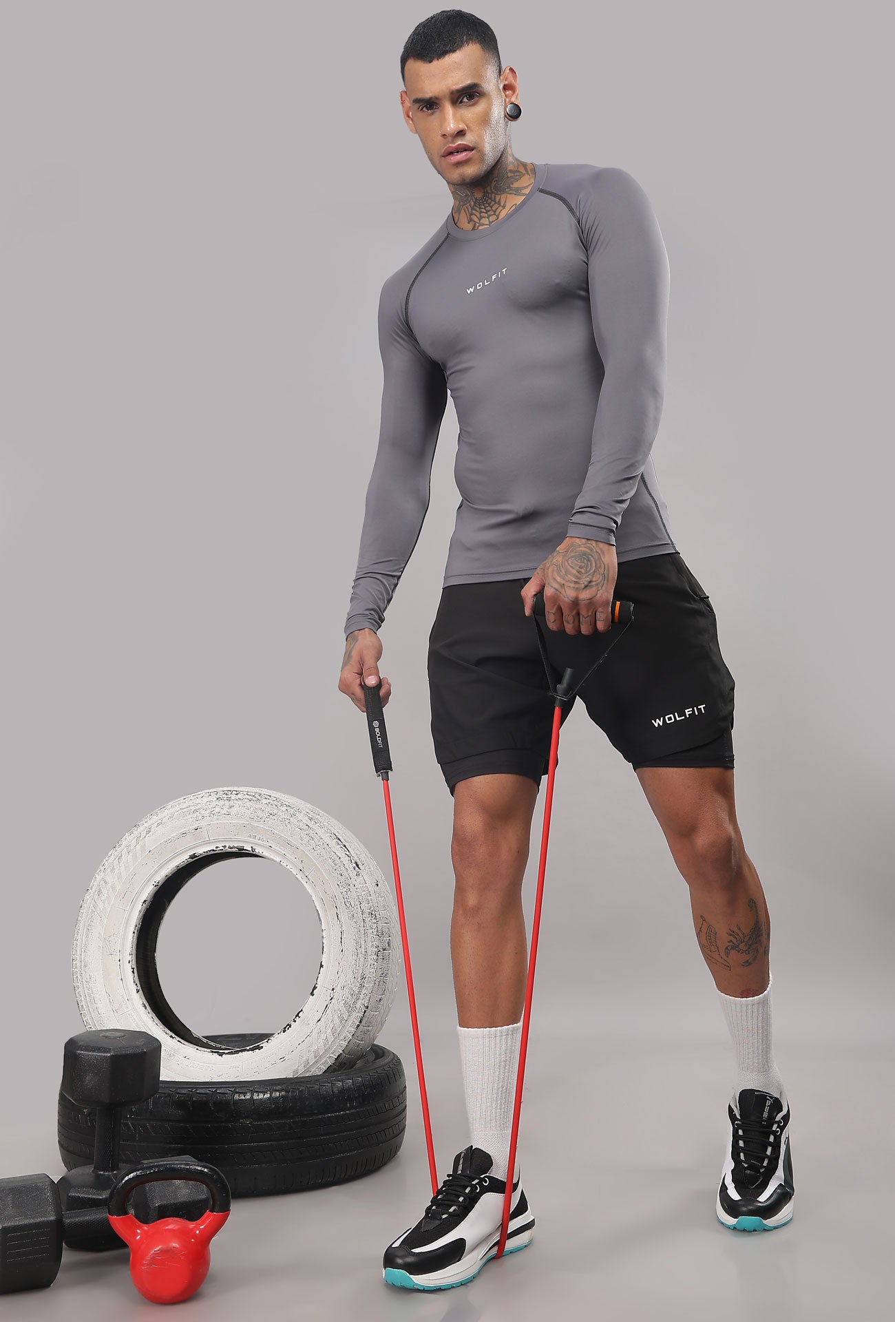 504 Evolve compression tshirt Full sleeve - Grey