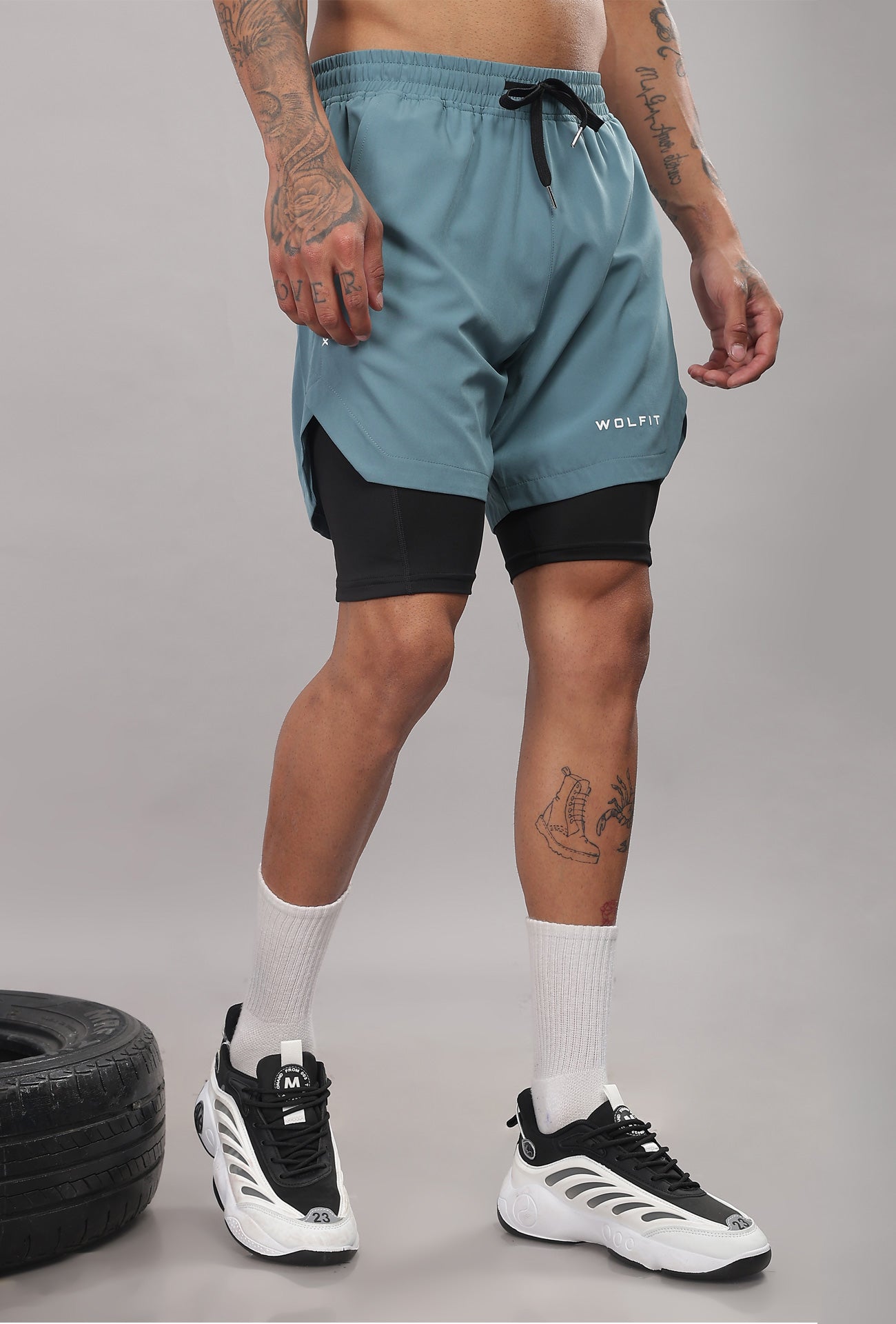 Limitless 2 in 1 6" shorts - Ice Blue