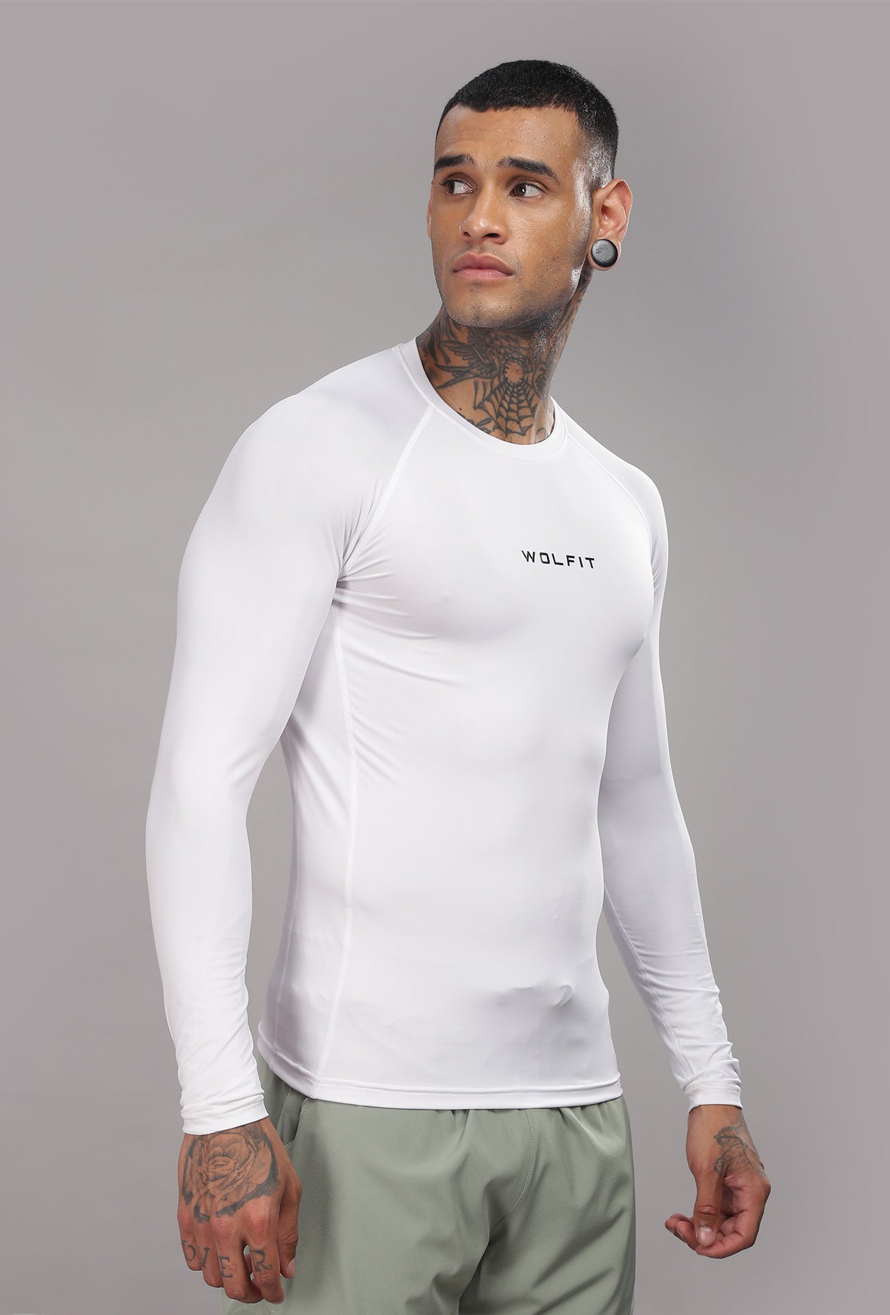 504 Evolve compression tshirt Full sleeve - White